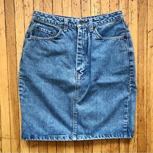 Vintage Ikeda Y2K high waist denim jean skirt - Picture 1 of 4